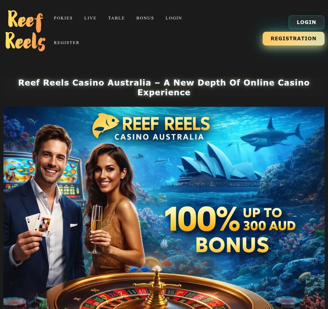 Reef Reels Casino desktop view